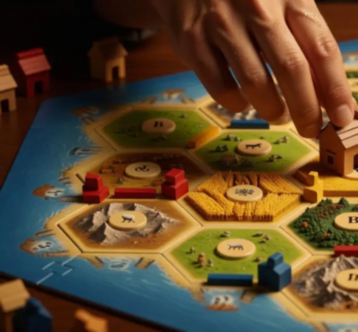 Településépítési stratégia Catan táblán